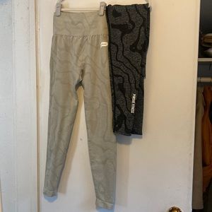 PURSUE FITNESS SAGE GREEN & BLACK LEGGINGS SIZE S